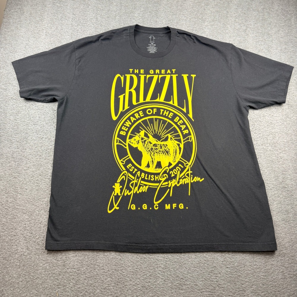 Grizzly Griptape The Great Grizzly Outdoor Exploration Graphic T-Shirt Black 3XL